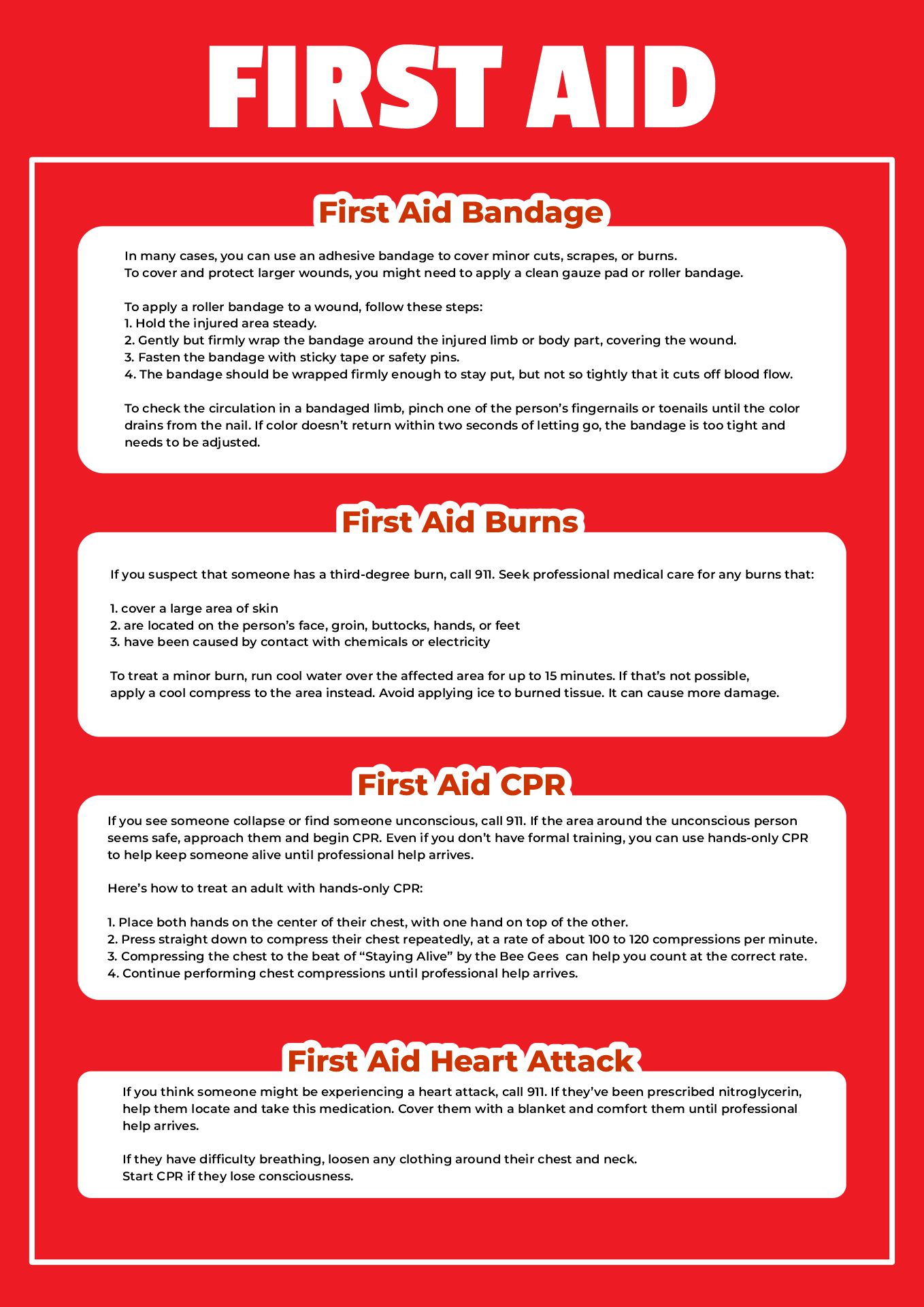 10 Best Printable First Aid Poster PDF For Free At Printablee