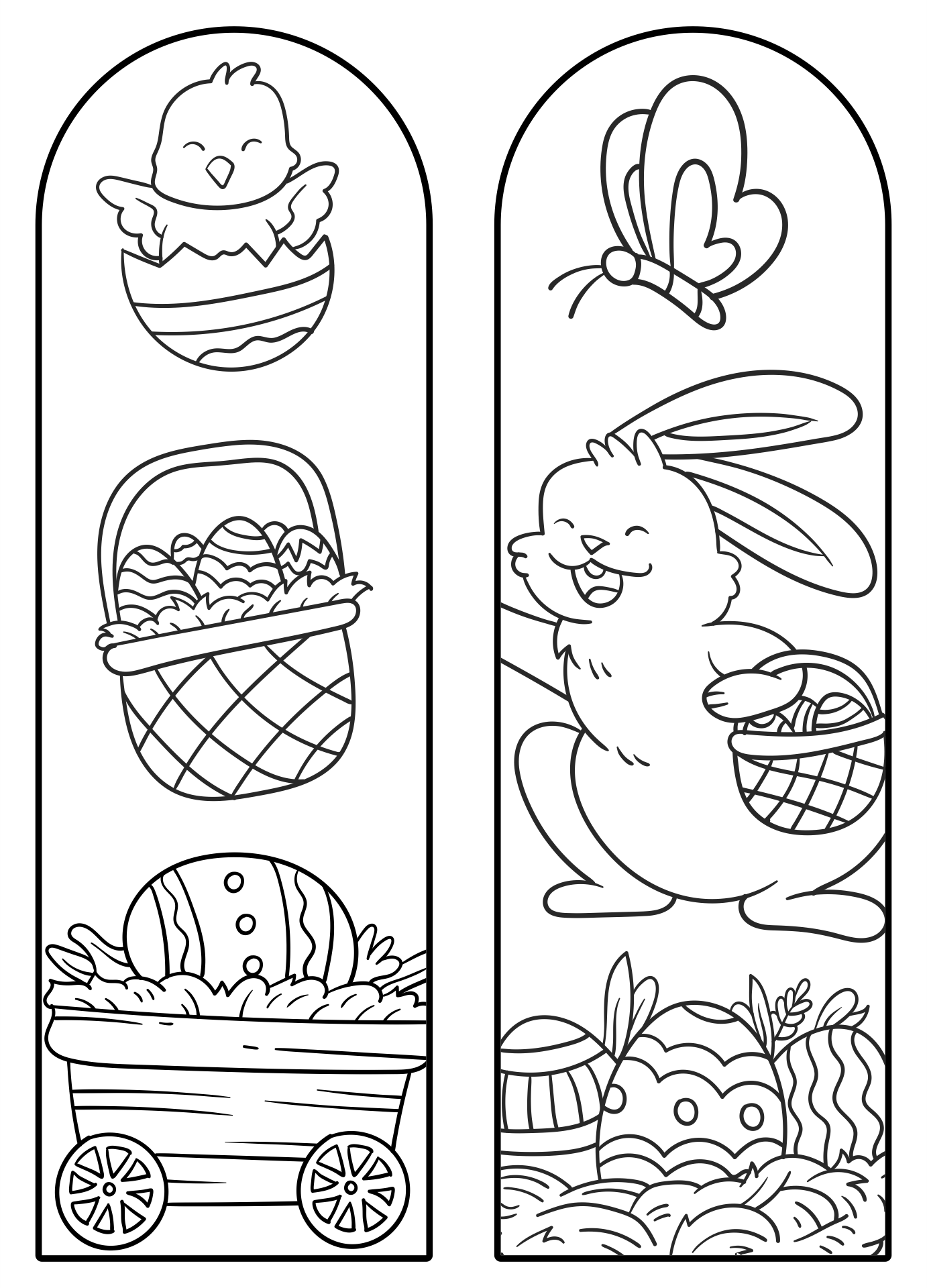 Printable Bookmarks To Color Easter