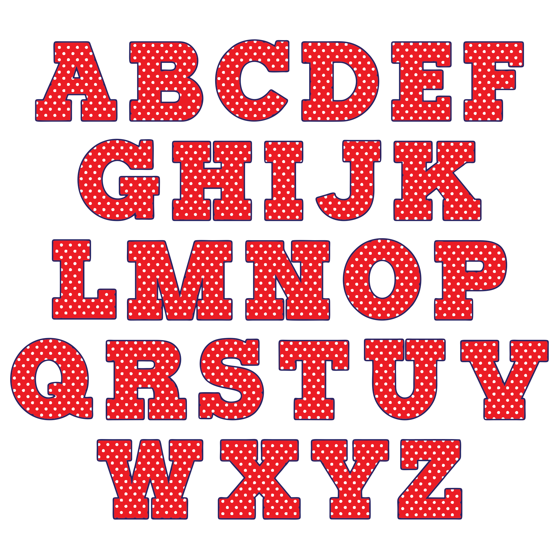 9 best free printable polka dot alphabet printablee com