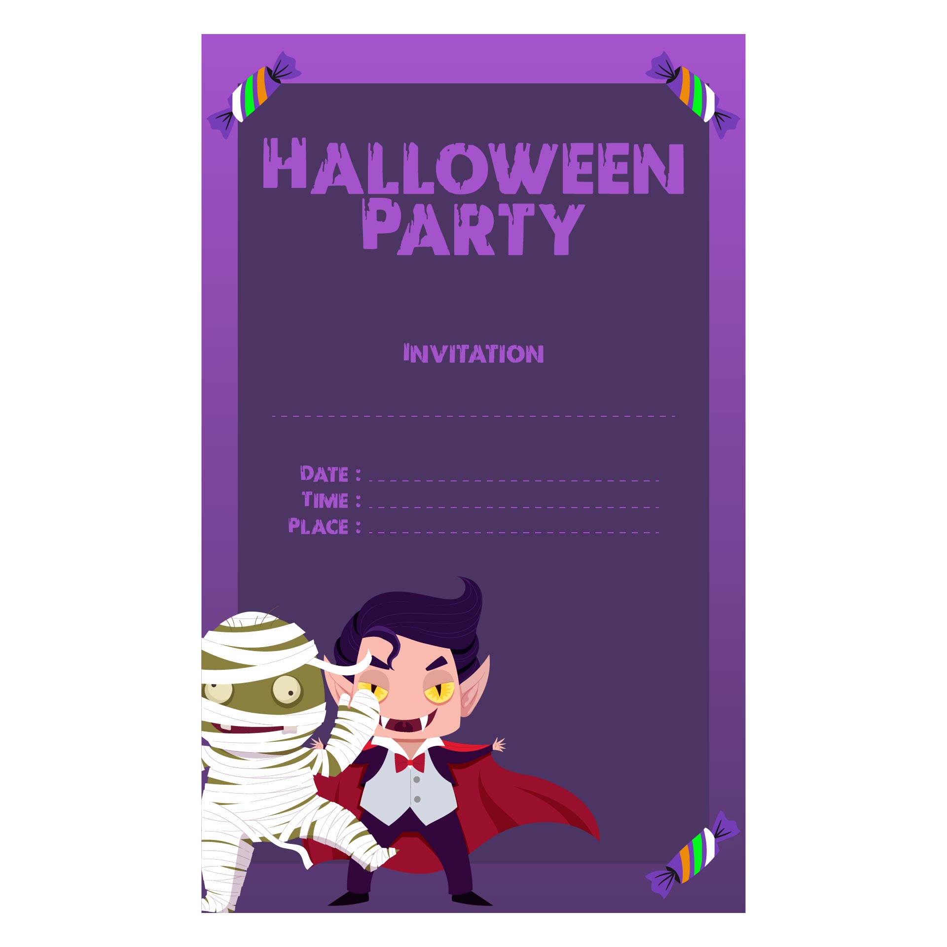 10 Best Adult Halloween Party Invitations Printable Printablee