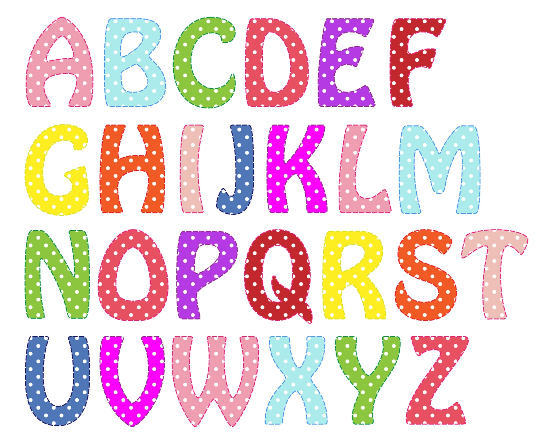 9 Best Images of Free Printable Polka Dot Alphabet - Bubble Letter T ...