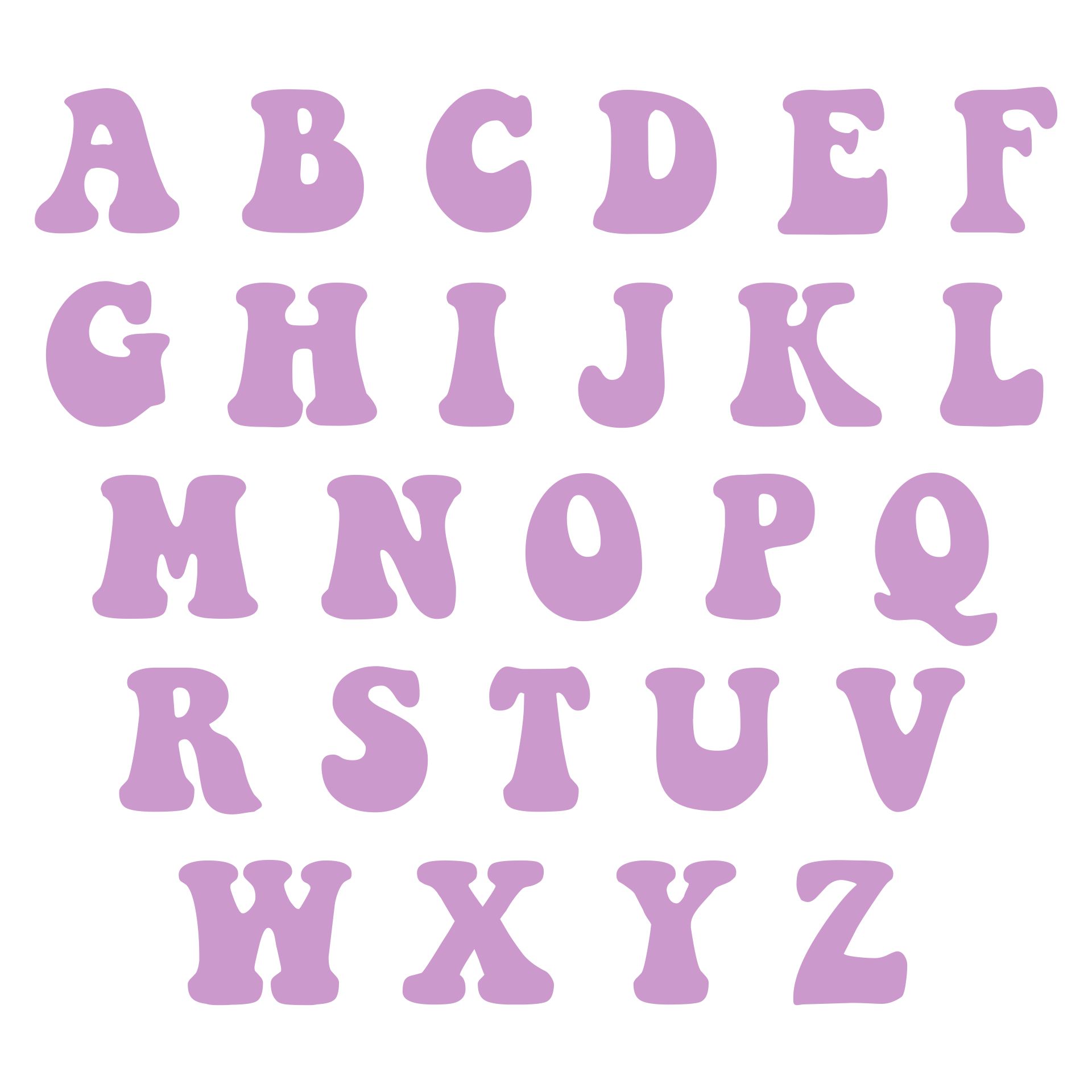 Custom Printable Bubble Letters