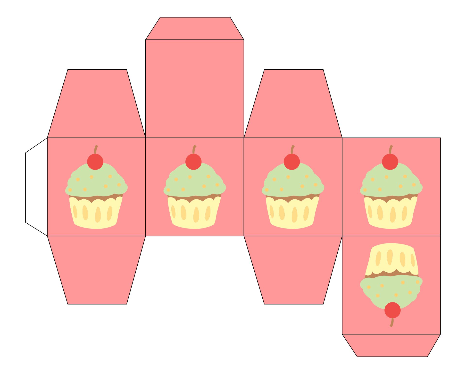 8 Best Free Printable Cupcake Boxes - printablee.com