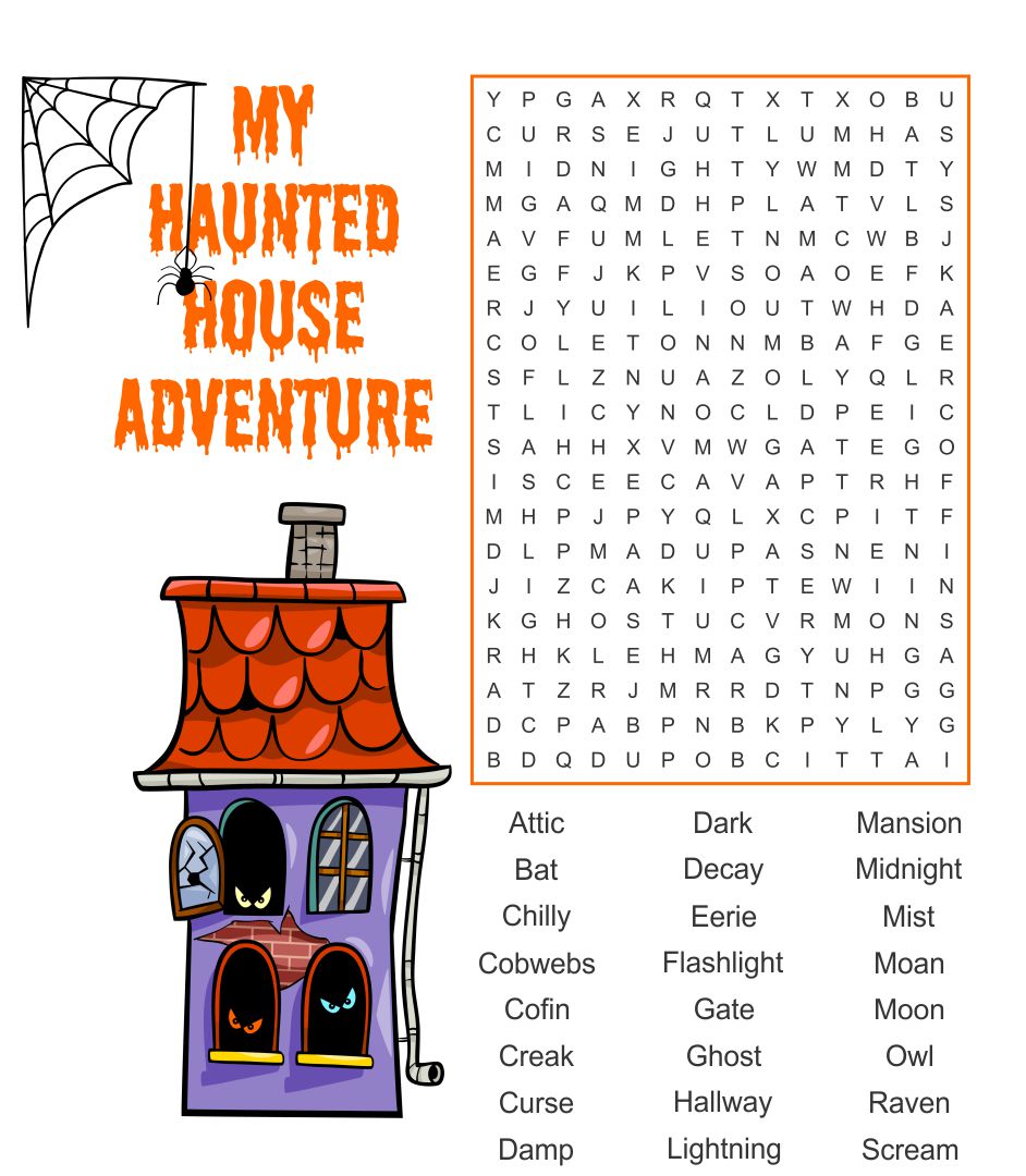 15 Best Printable Halloween Word Search Printablee