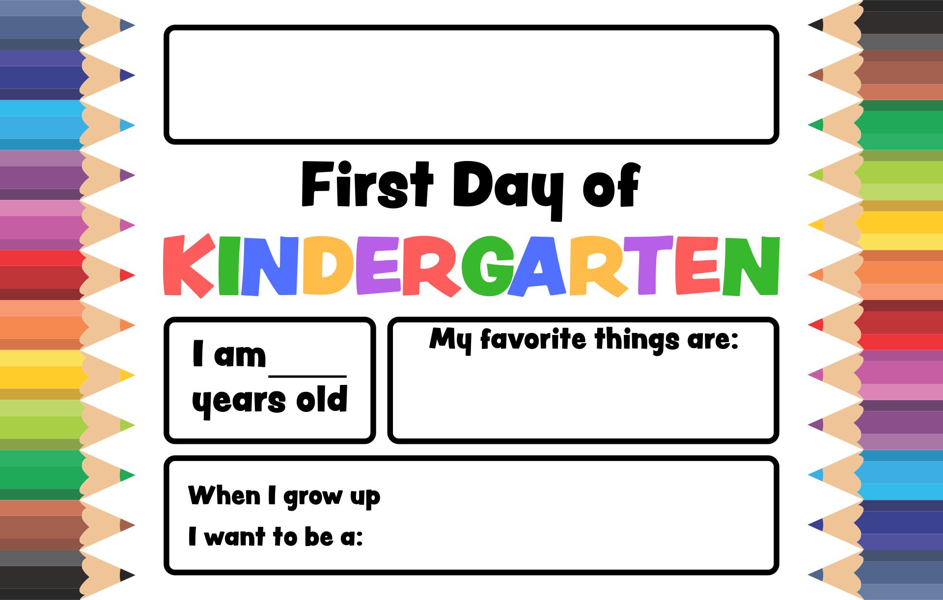 10 Best 1st Day Of Kindergarten Printable PDF For Free At Printablee