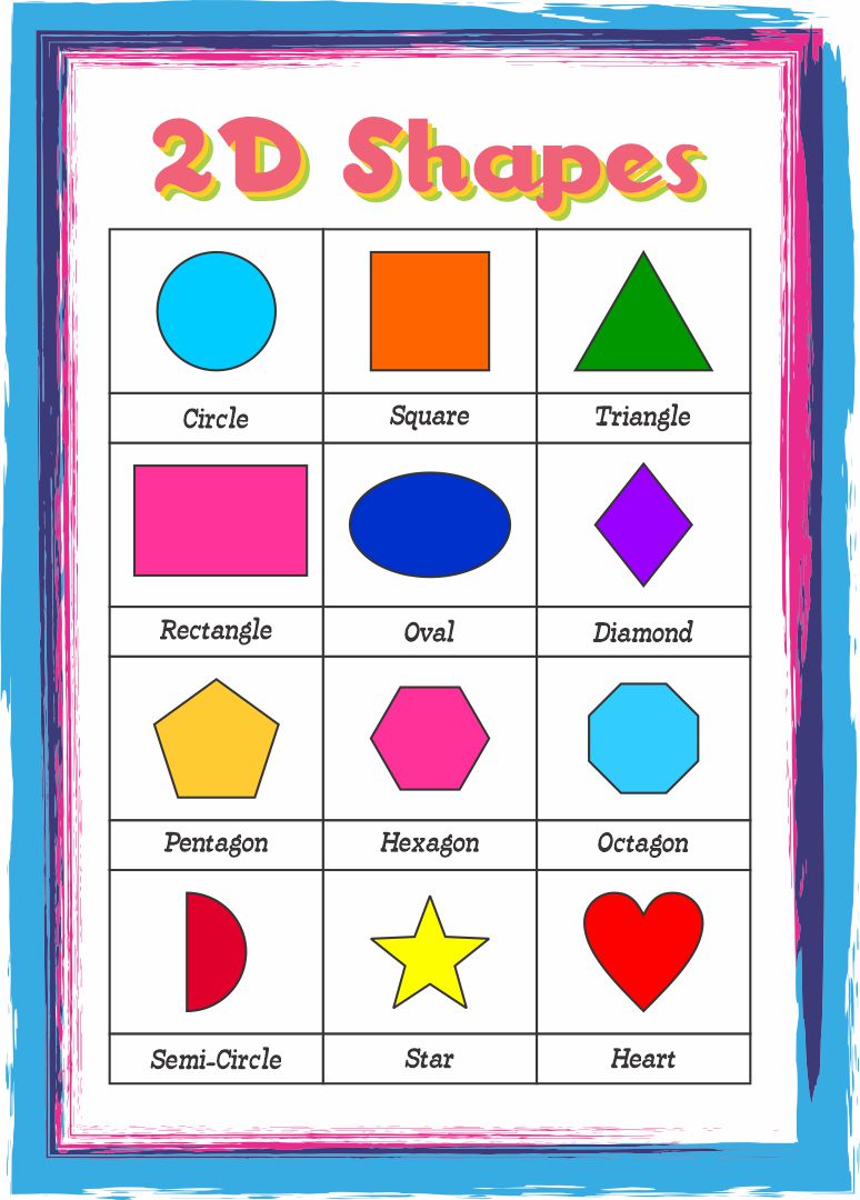 2 dimensional shapes manipulatives cut outs for kids