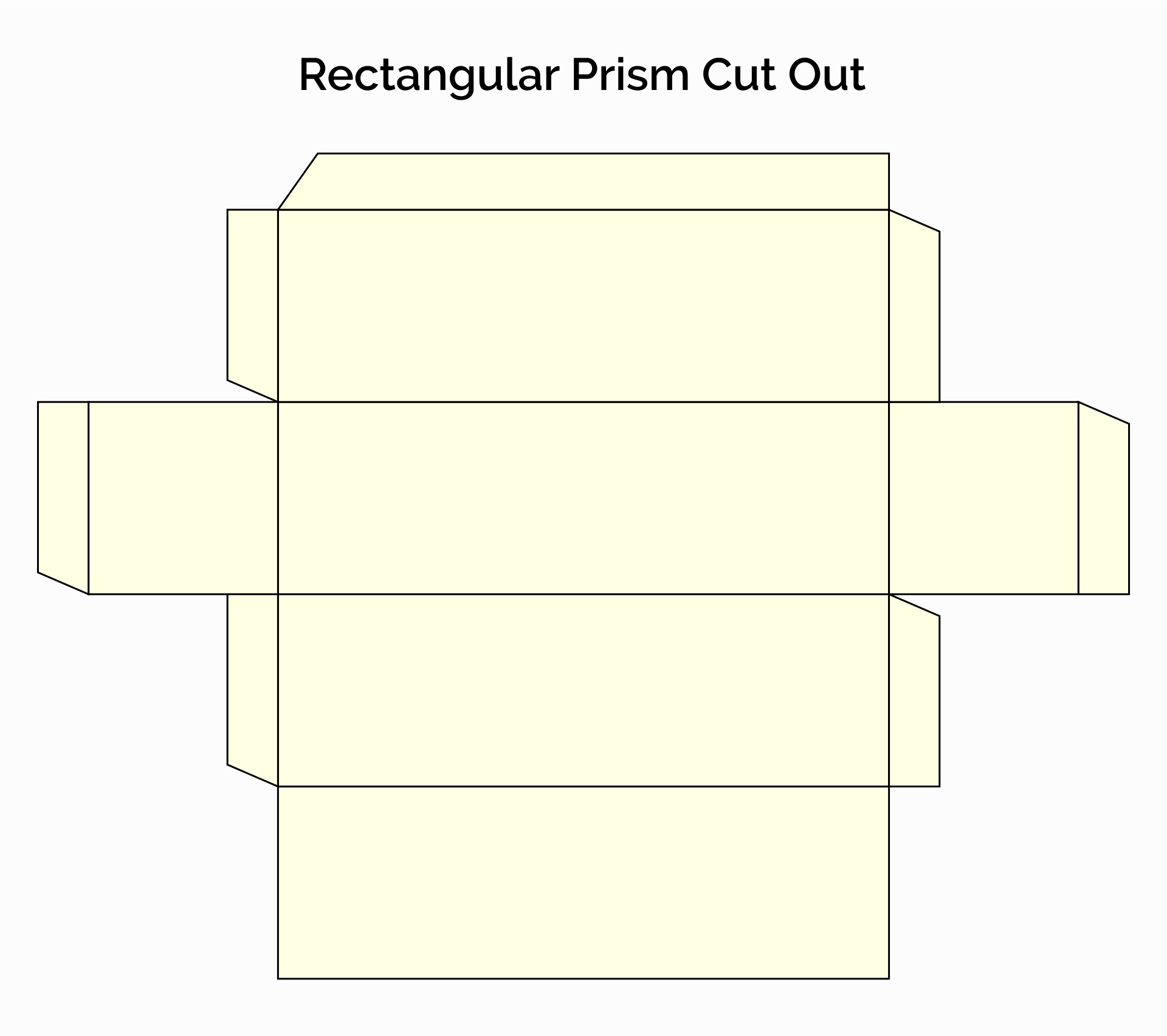 3D Rectangle Template Printable Cut Out