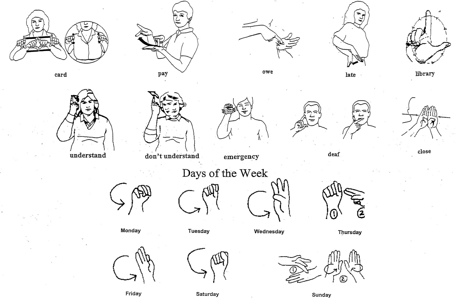 Printable ASL Signs