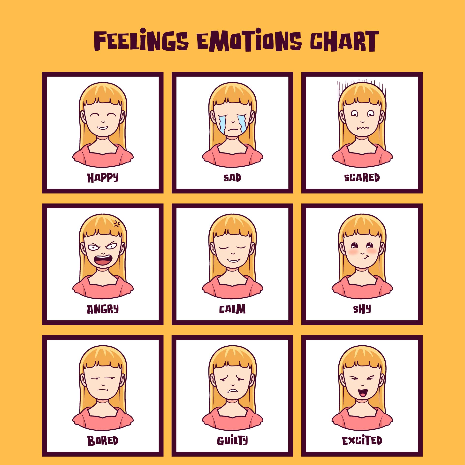 10 Best Feeling Printable Emotion Poster PDF For Free At Printablee