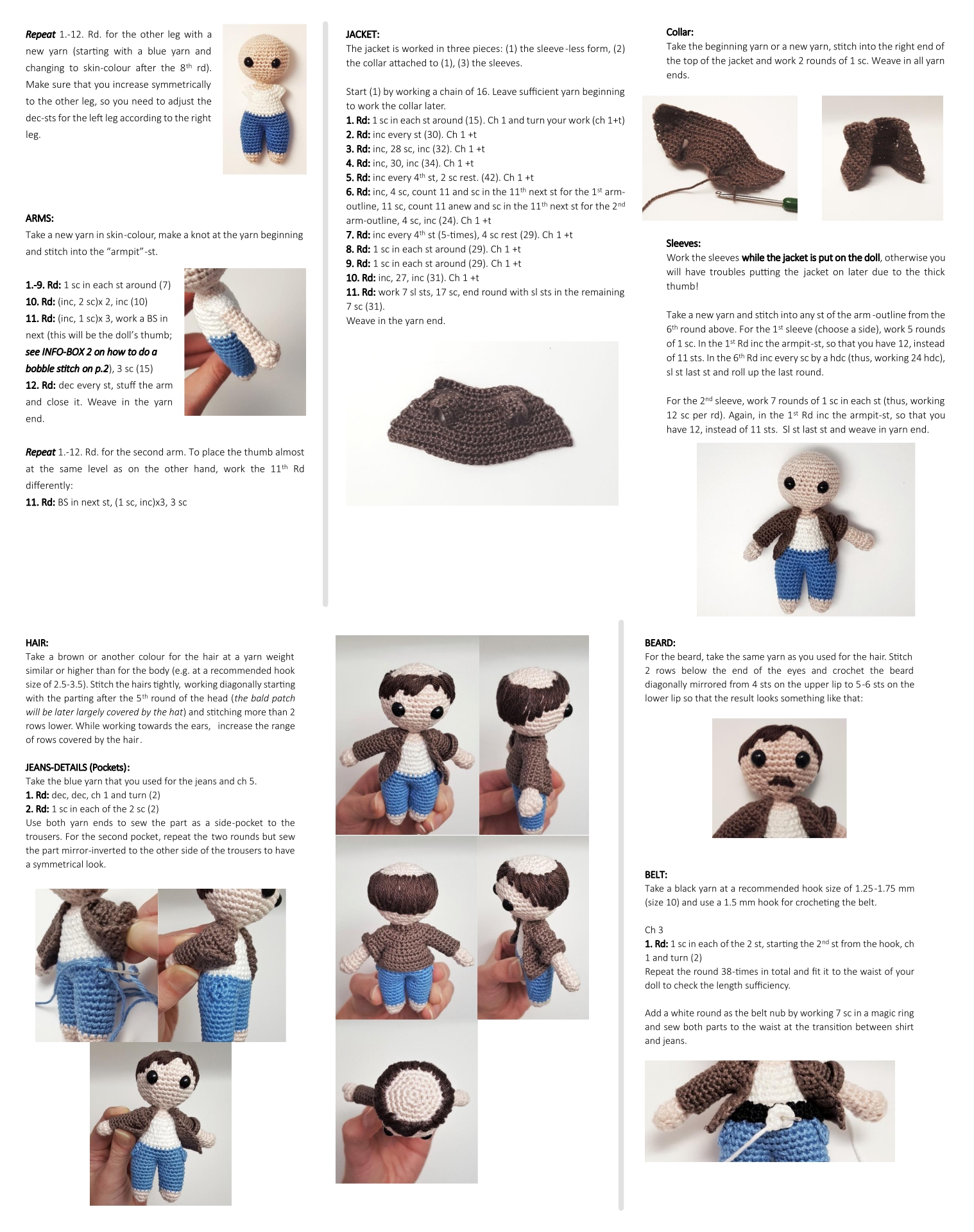 10 Best Crochet Doll Patterns Free Printable Printablee