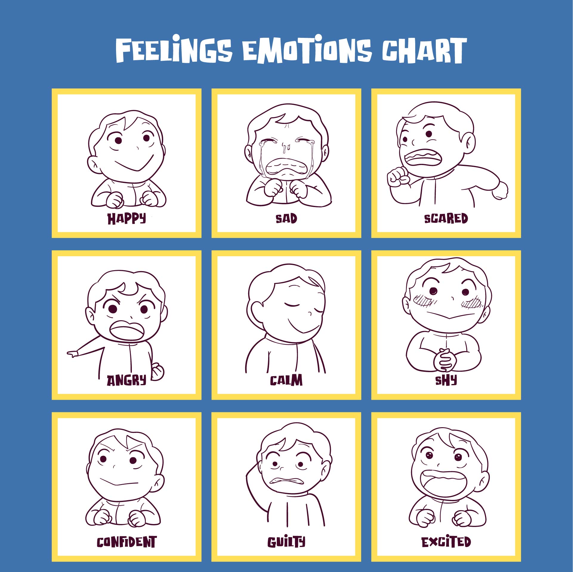 10 Best Feeling Printable Emotion Poster PDF for Free at Printablee
