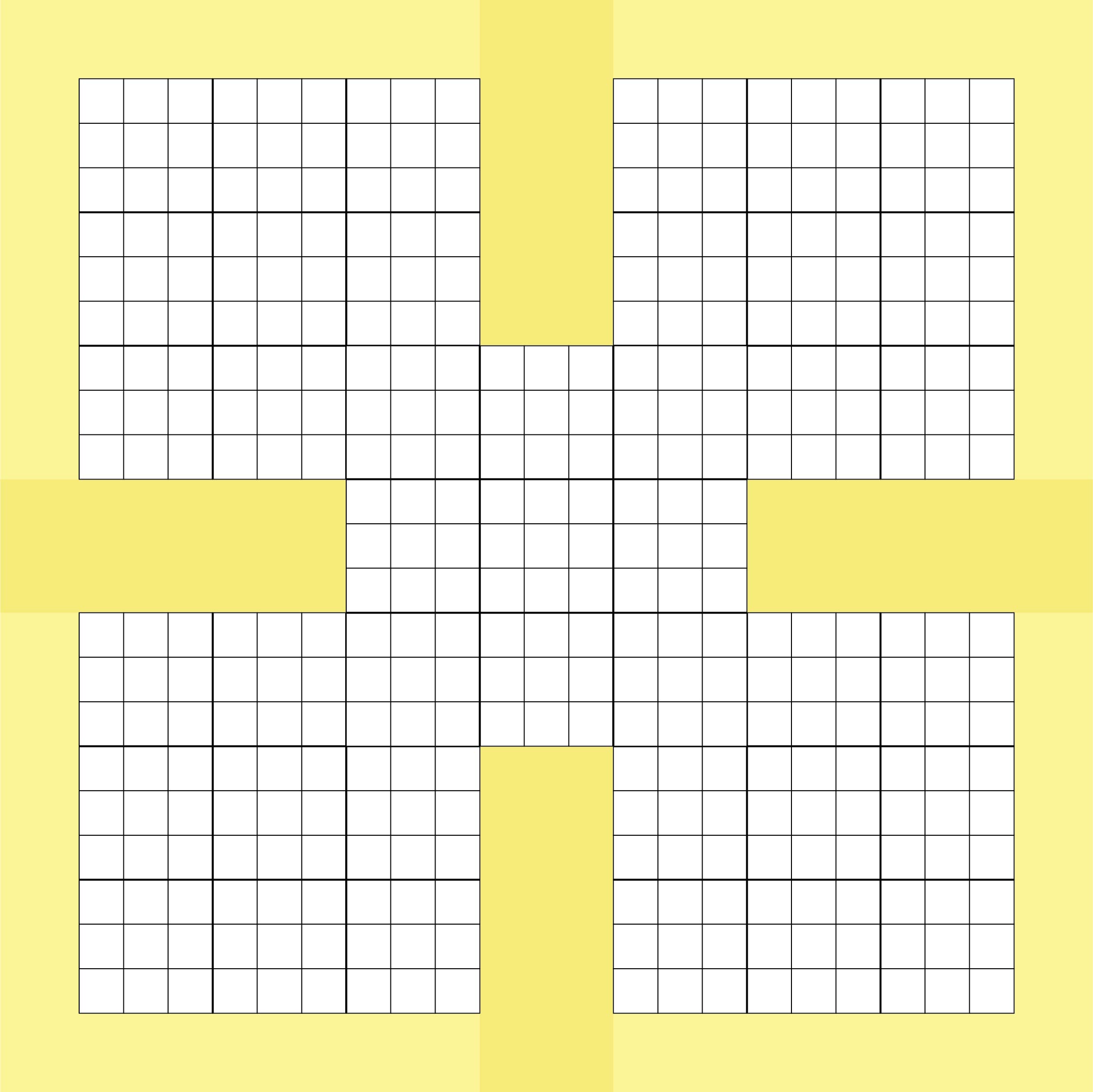 double sided blank sudoku grid