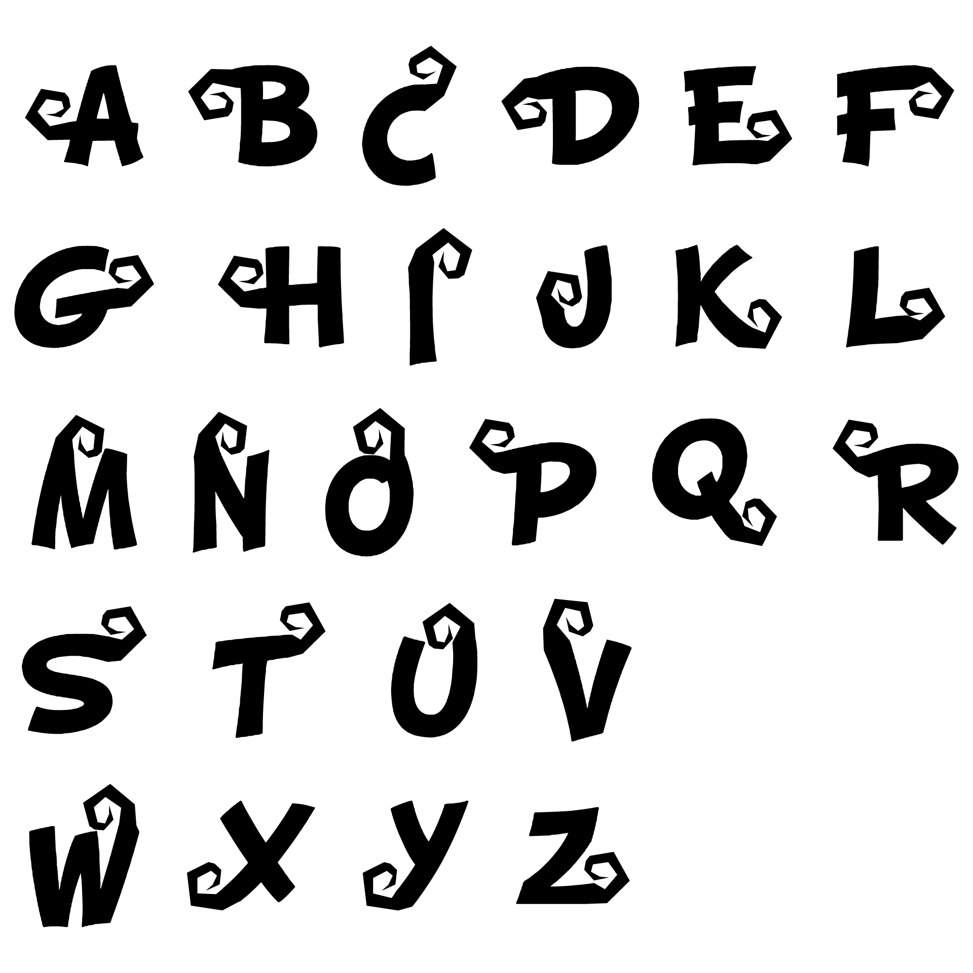 Halloween Letter Stencils 15 Free PDF Printables Printablee
