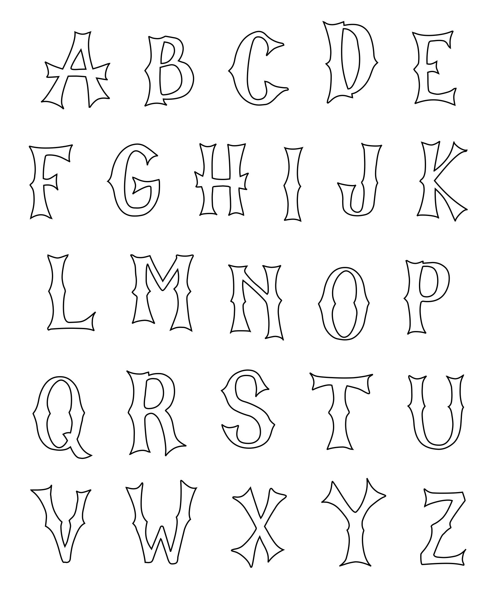 15 Best Halloween Letter Stencils Printable Pdf For Free At Printablee