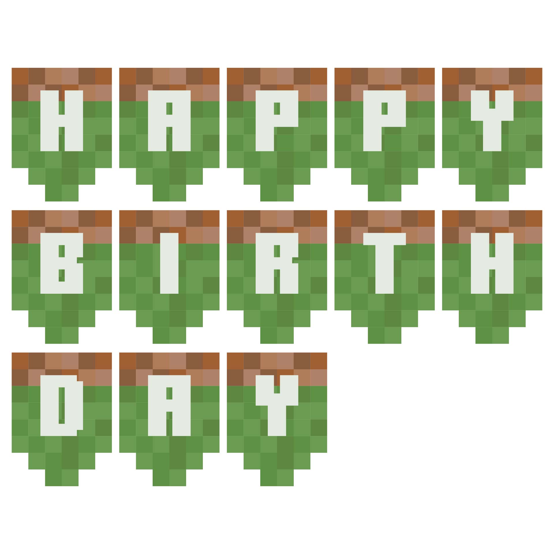 Minecraft Printable Letters
