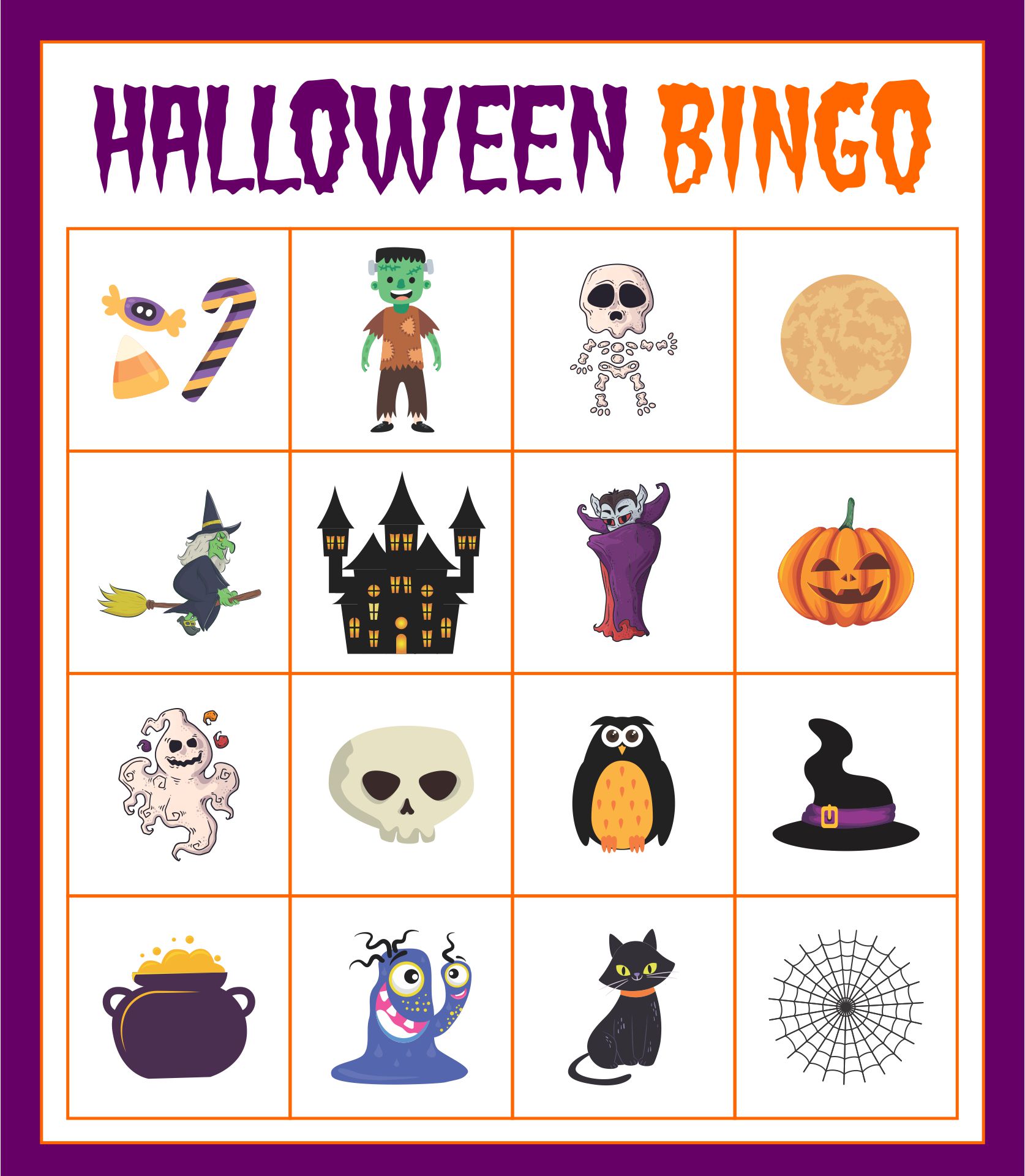 Halloween Bingo Sheets - 15 Free PDF Printables | Printablee