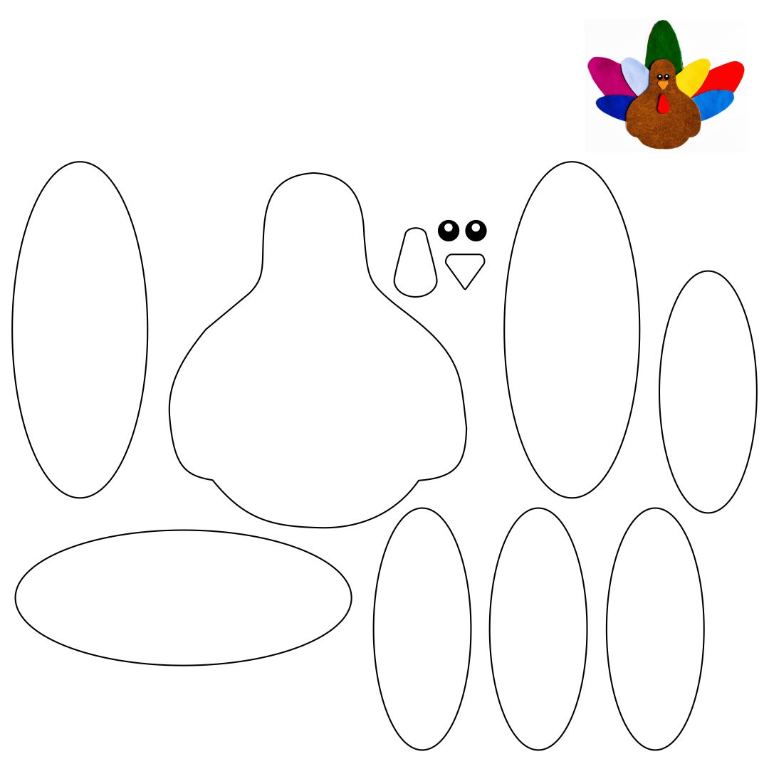10 Best Thanksgiving Turkey Cut Out Printables PDF for Free at Printablee