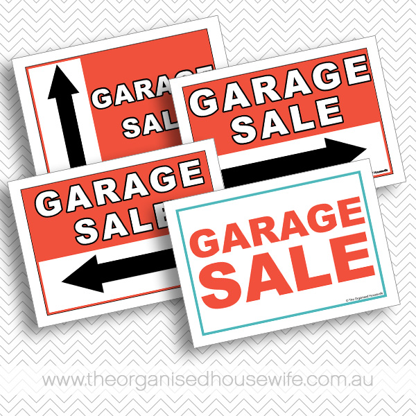 Black and White Garage Sale Signs Printable