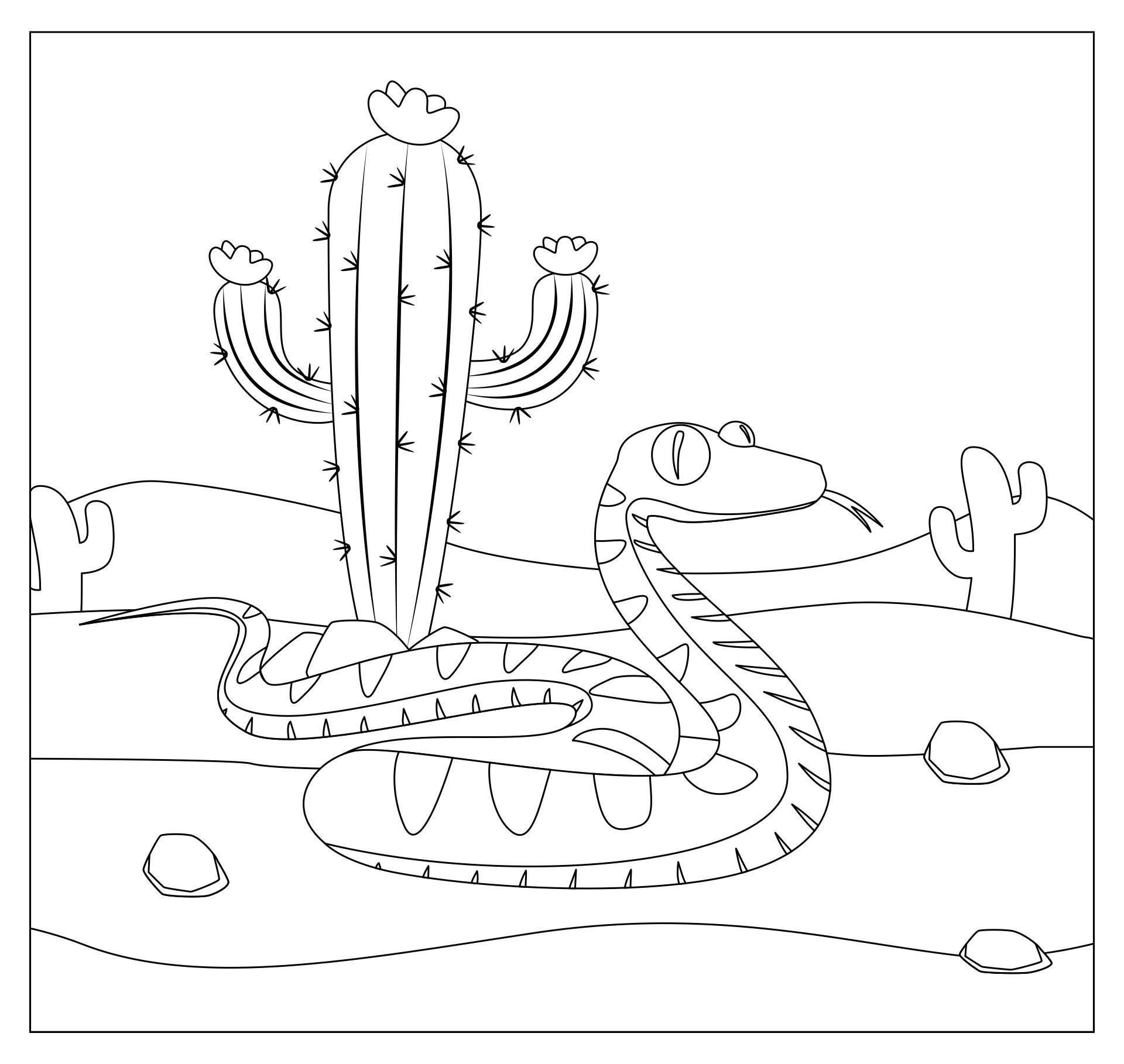 African Desert Coloring Pages Sketch Coloring Page