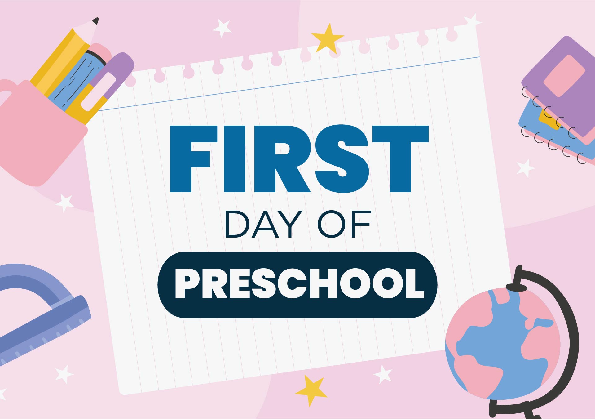 First Day Of Preschool Printable