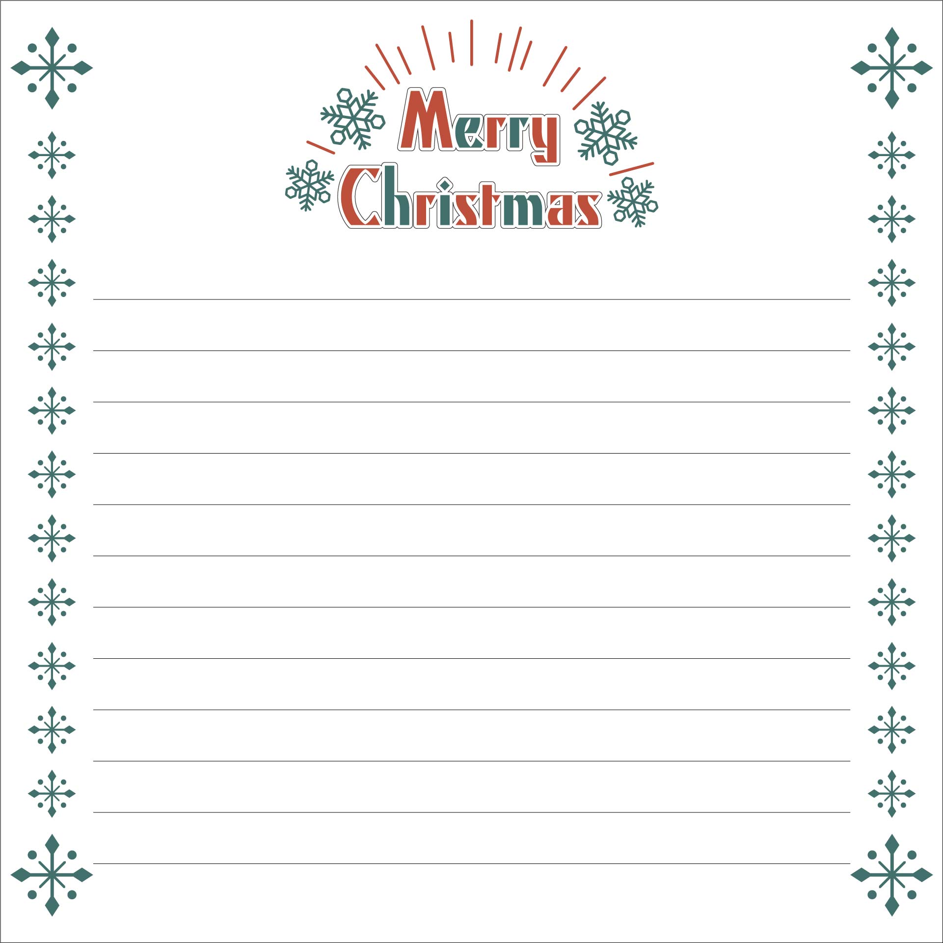 15 Best Free Printable Christmas Letter Templates Printablee