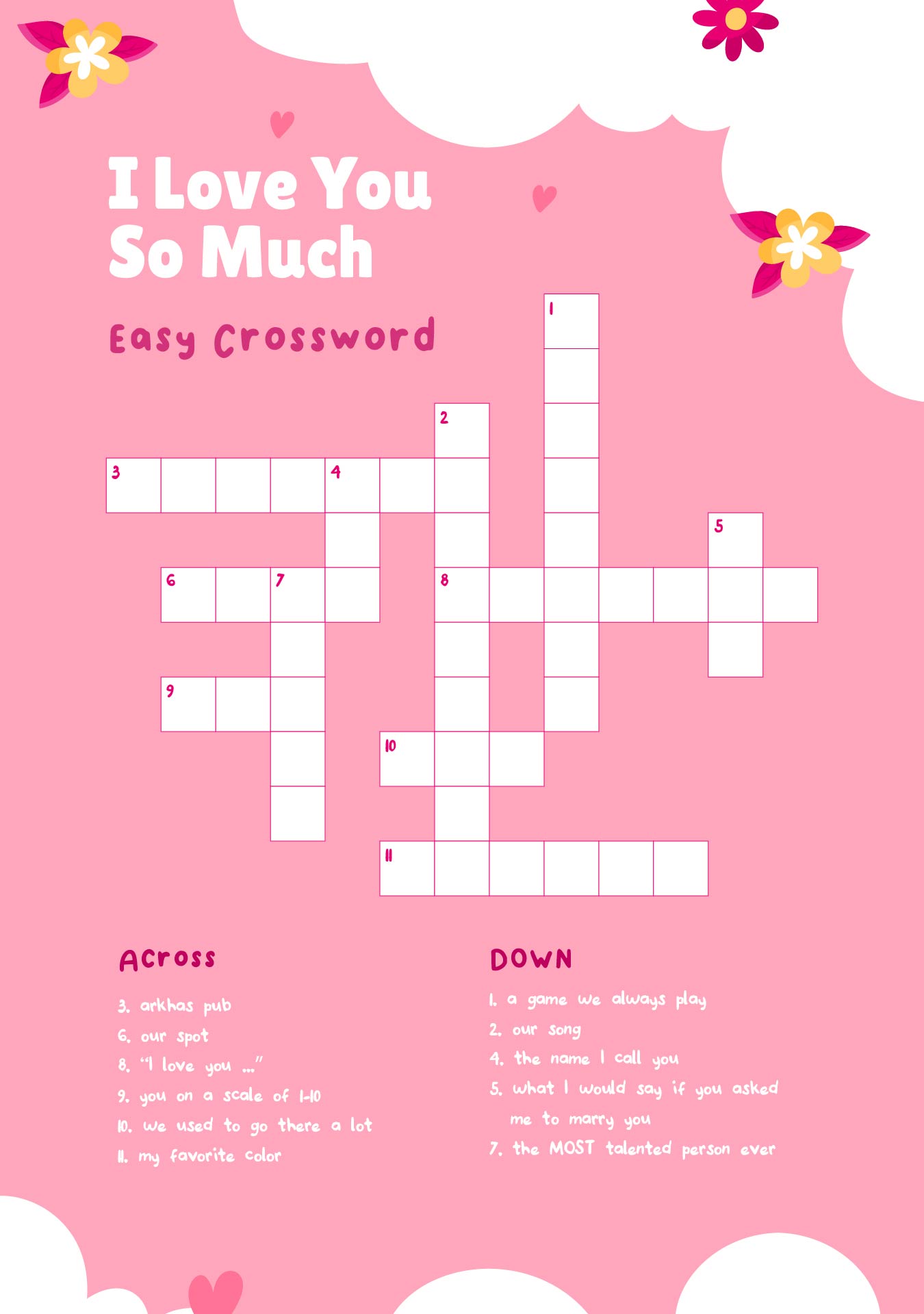 Very Easy Crossword Puzzles