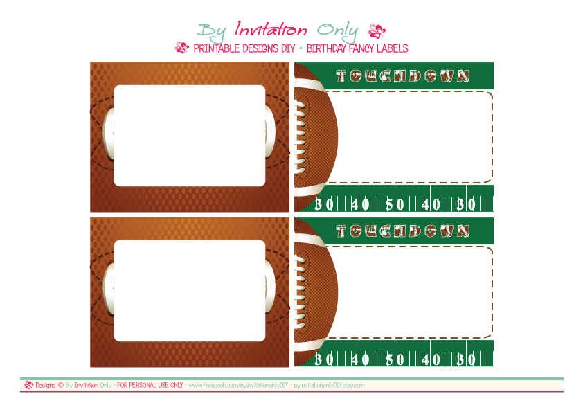 Printable Football Birthday Invitations