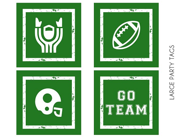 Printable Football Party Tags