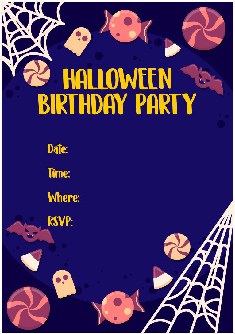 Free Halloween Party Invitation Template Printable Templates