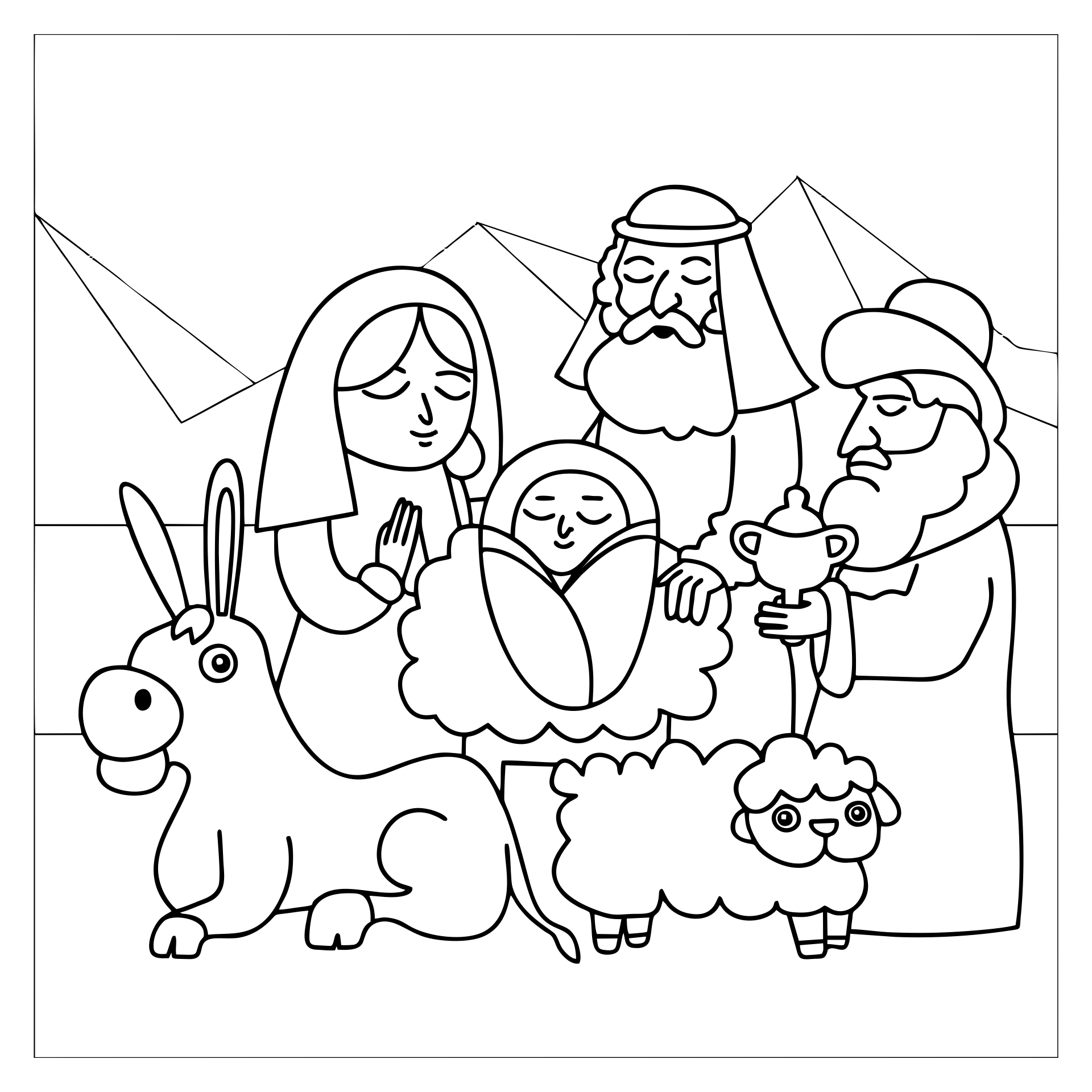 Free Printable Nativity Scene Coloring Pages - Portal Tribun