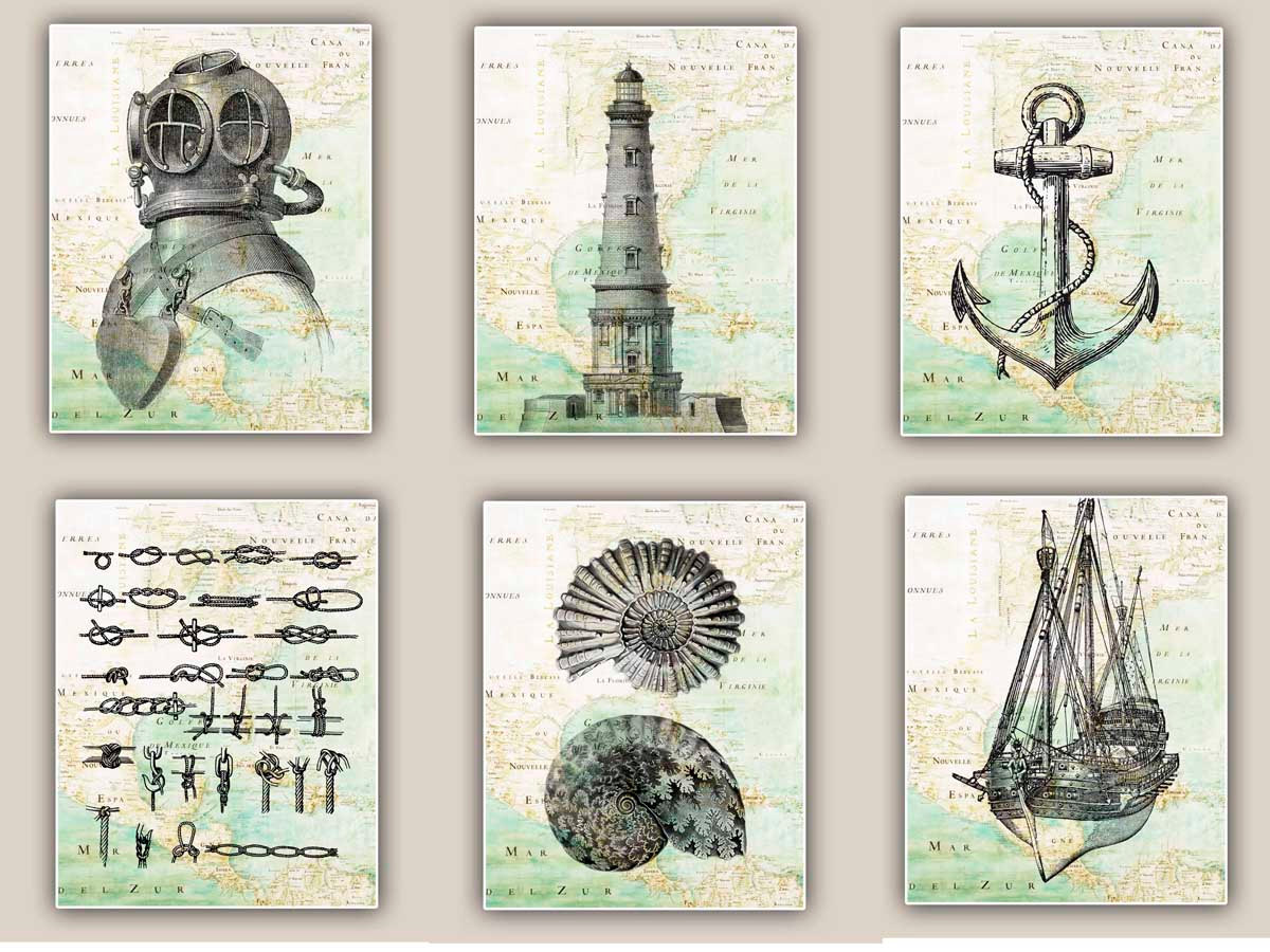 Nautical Map Art Prints