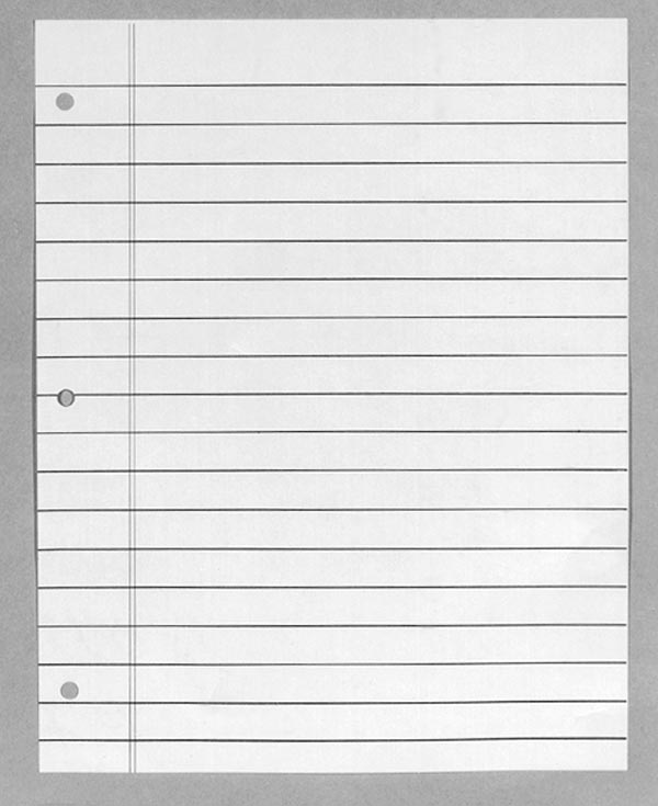 Notebook Paper with Lines