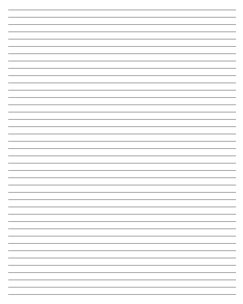 Printable Blank Lined Paper Template