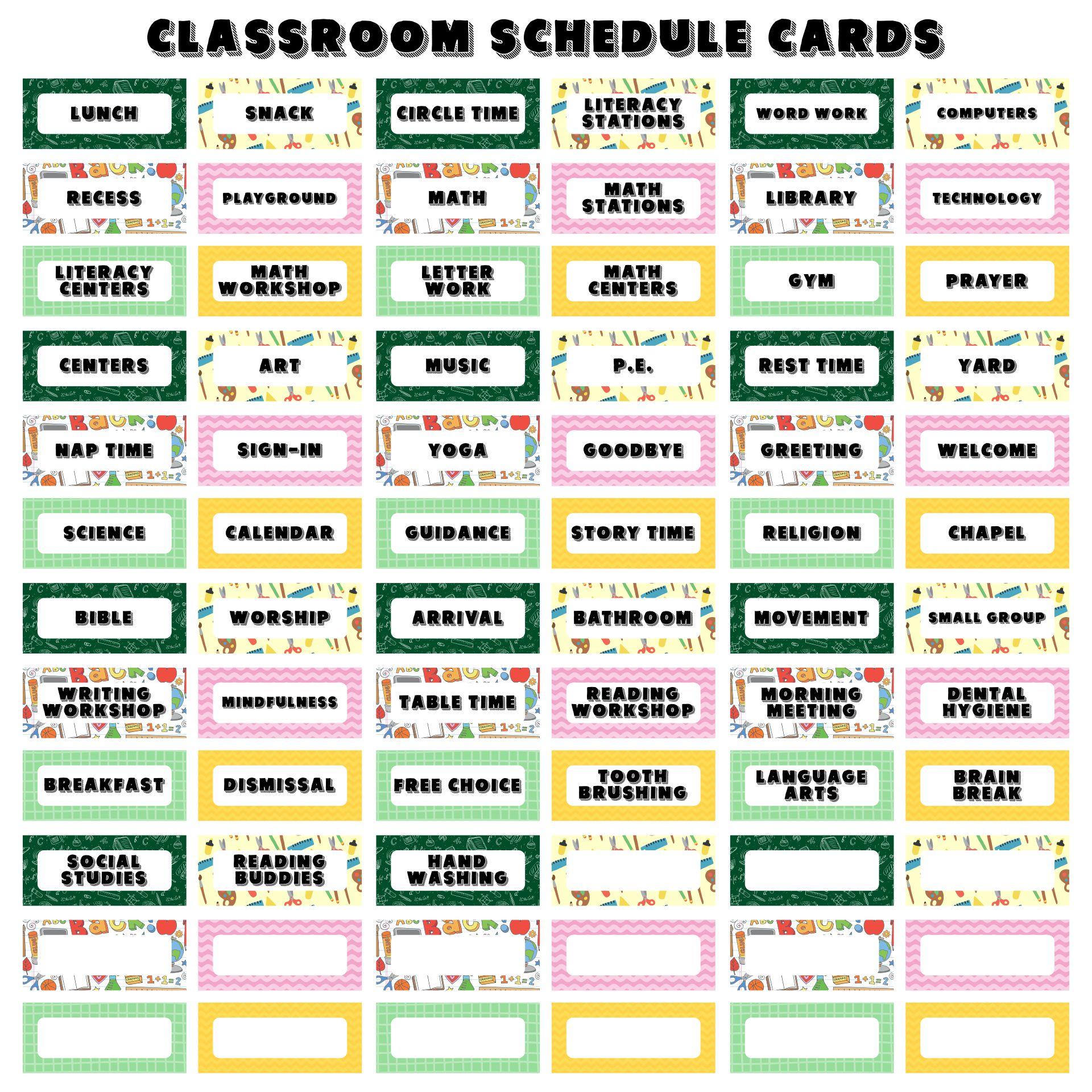 10 Best Classroom Daily Schedule Printable PDF For Free At Printablee