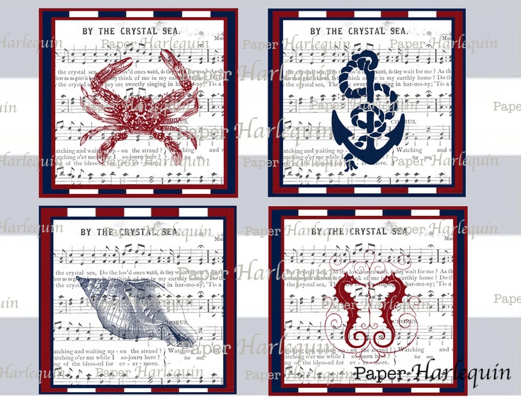 Red White and Blue Nautical Printables