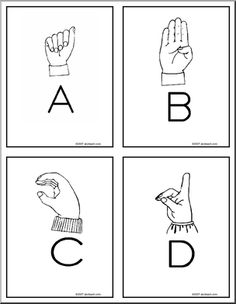 2 Best Images of ASL Alphabet Printable Flash Cards - ABC Sign Language ...