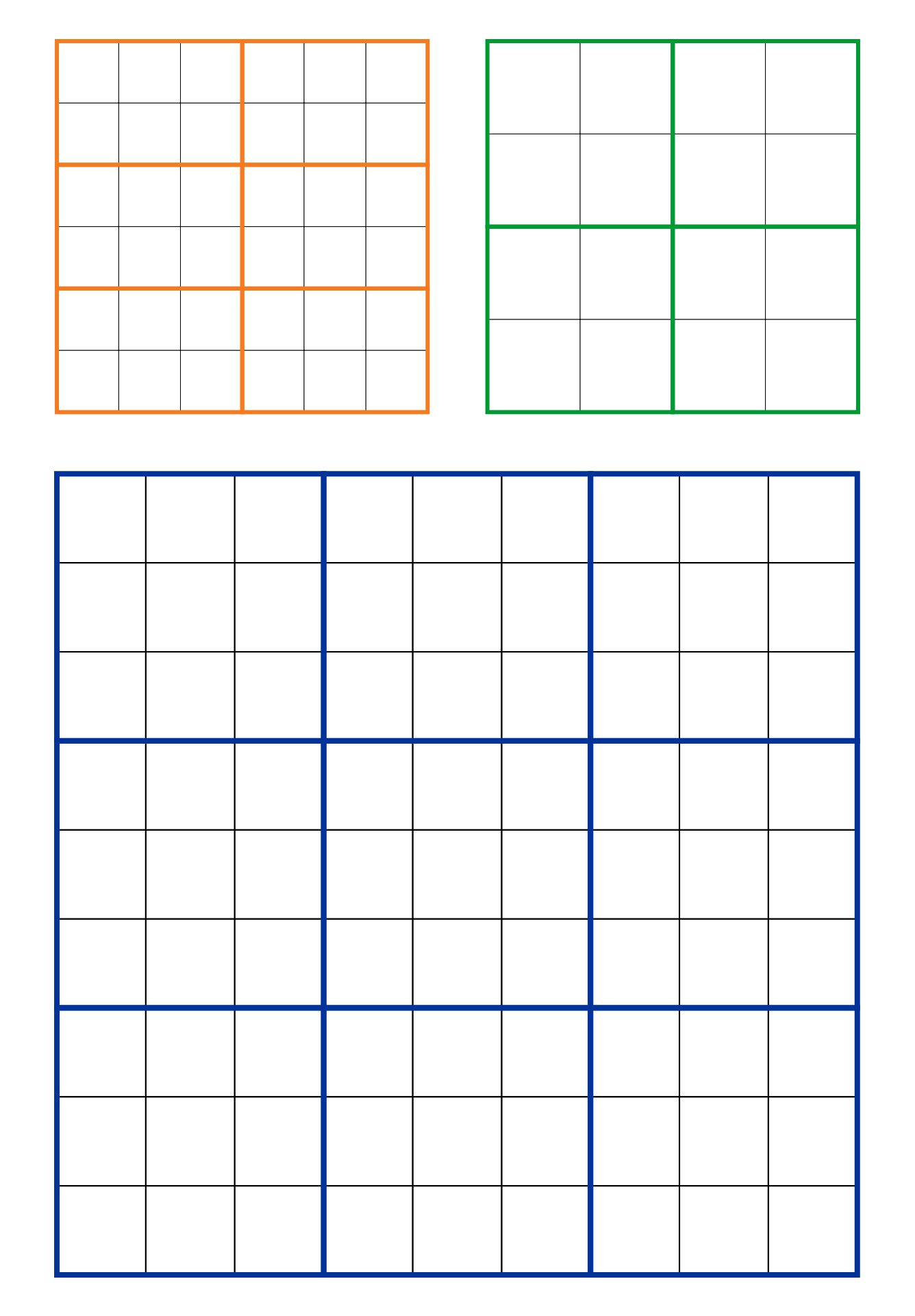 Blank Sudoku Grids Printable 4 X 4 Grids