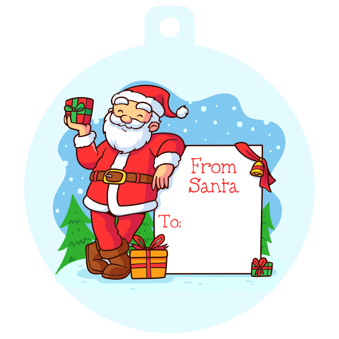 10 Best Free Printable Santa Gift Tags Christmas - printablee.com
