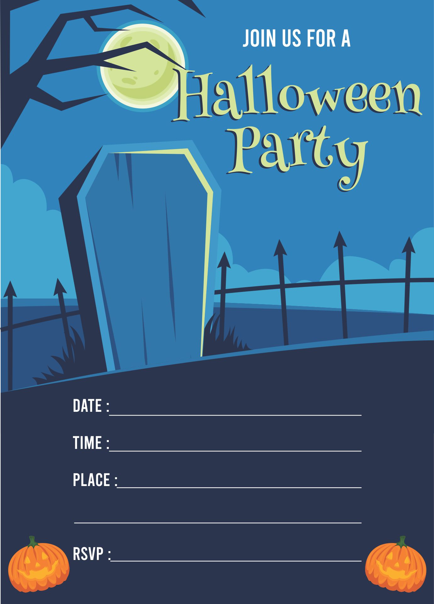 15 Best Halloween Party Printable Birthday Invitations PDF for Free at ...