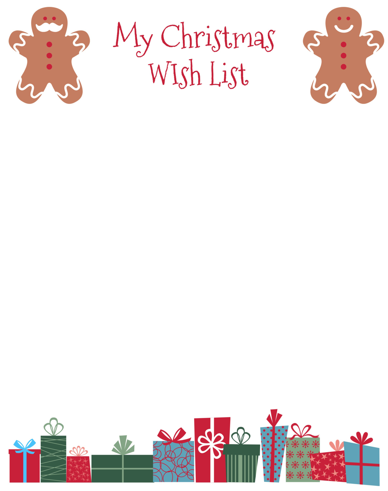 Christmas Wish List Template Free Printable Doctemplates Images and