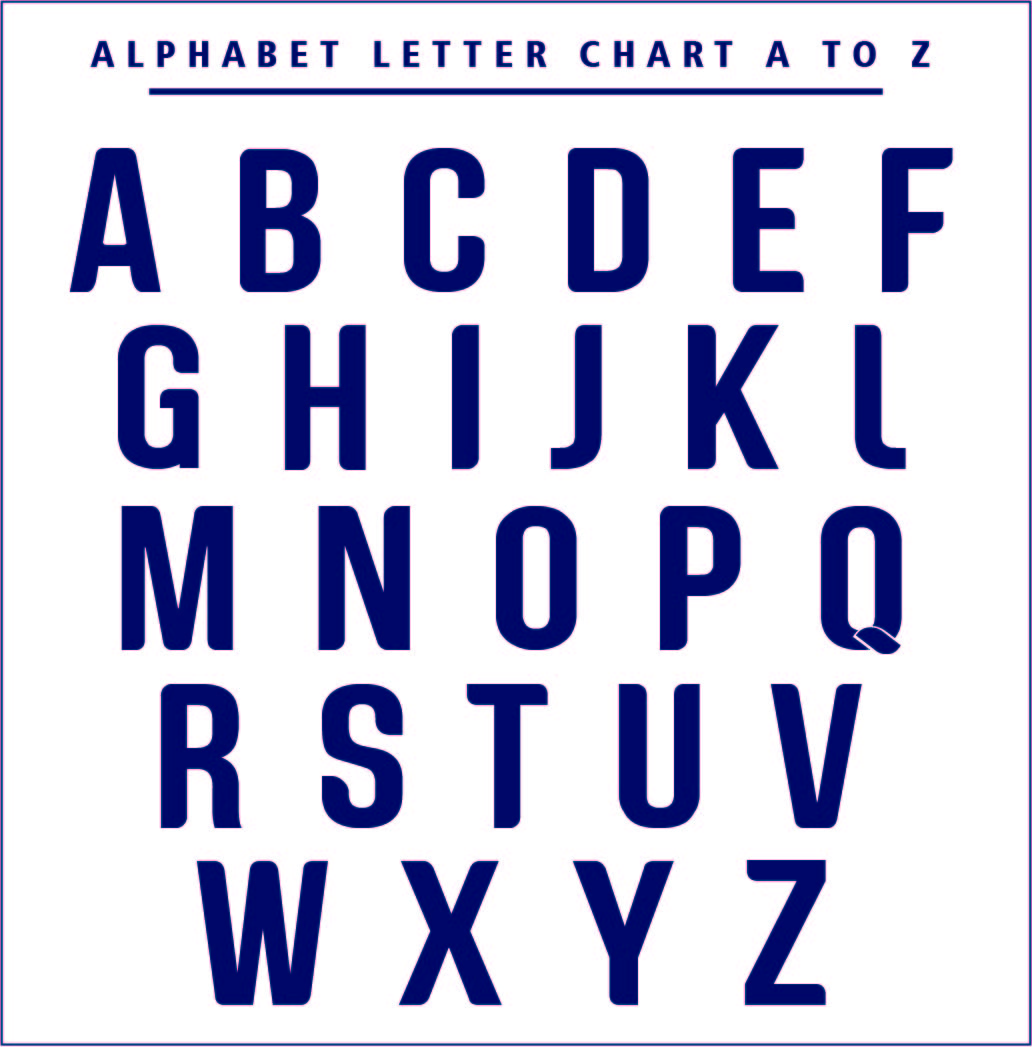 Plain Alphabet Chart