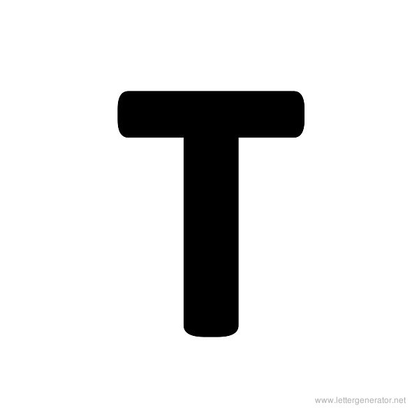 Printable Bold Alphabet Letter T