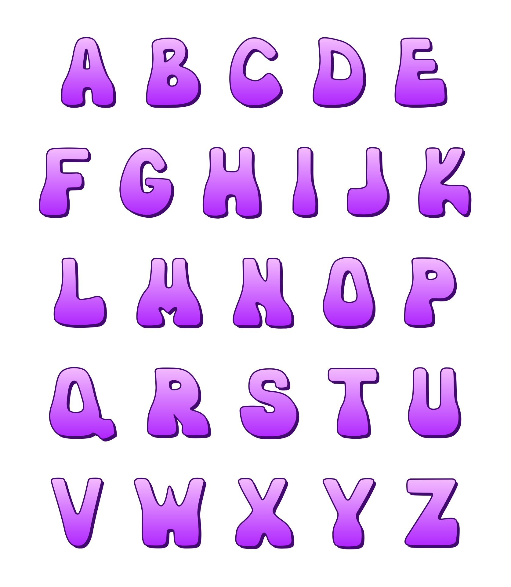 Printable Bubble Letters Disney Style