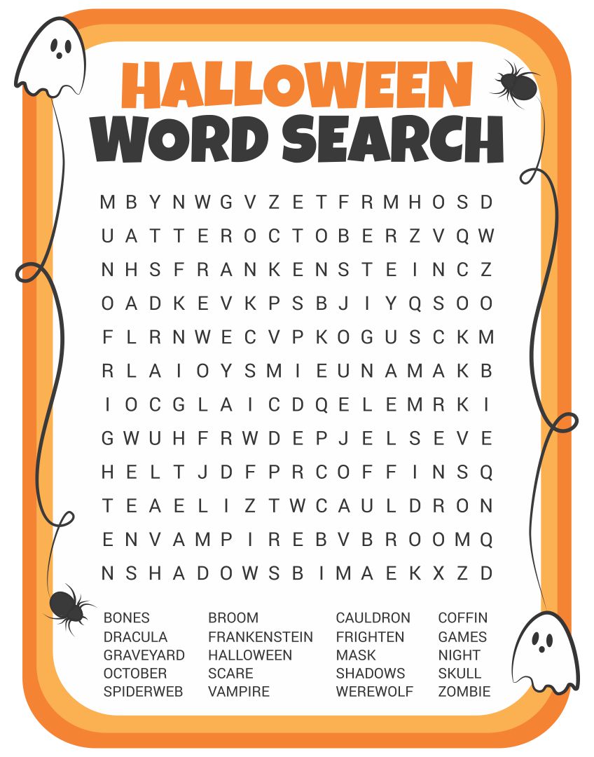 Free Printable Halloween Word Searches