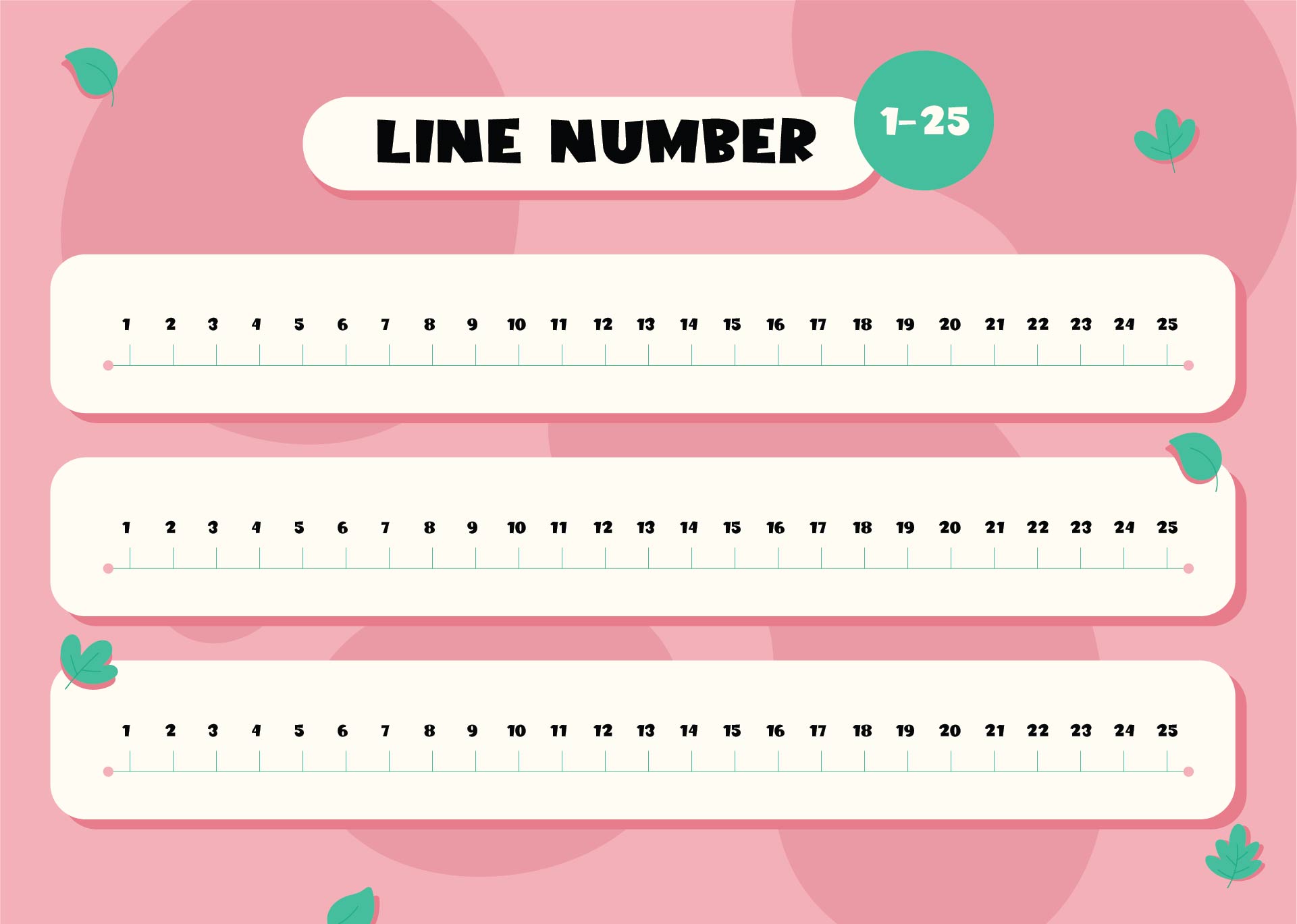 Printable Number Line 0 10