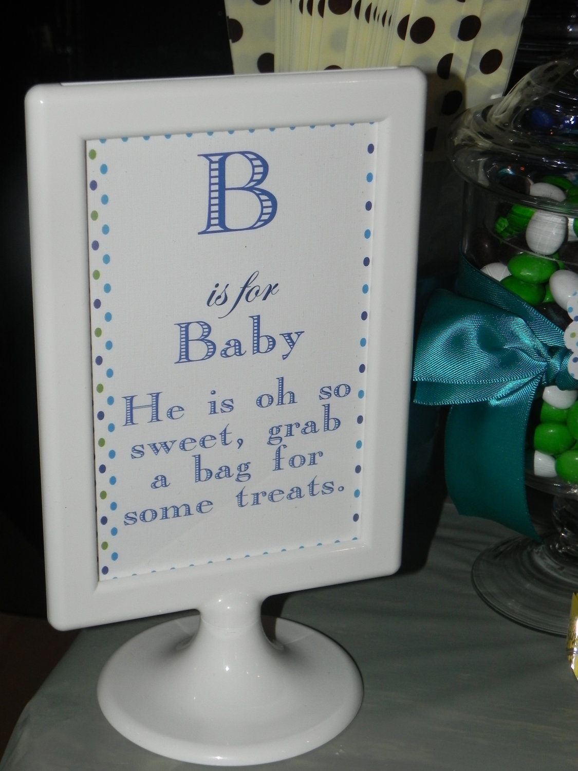 Baby Shower Candy Table Sign Wording