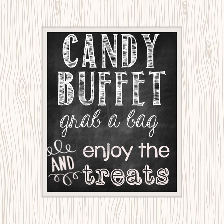 Chalkboard Candy Buffet Sign