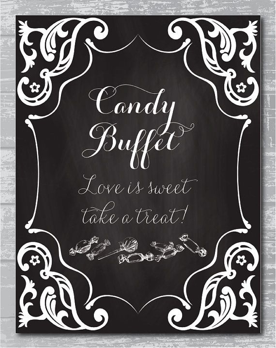 Printable Candy Buffet Chalkboard Sign
