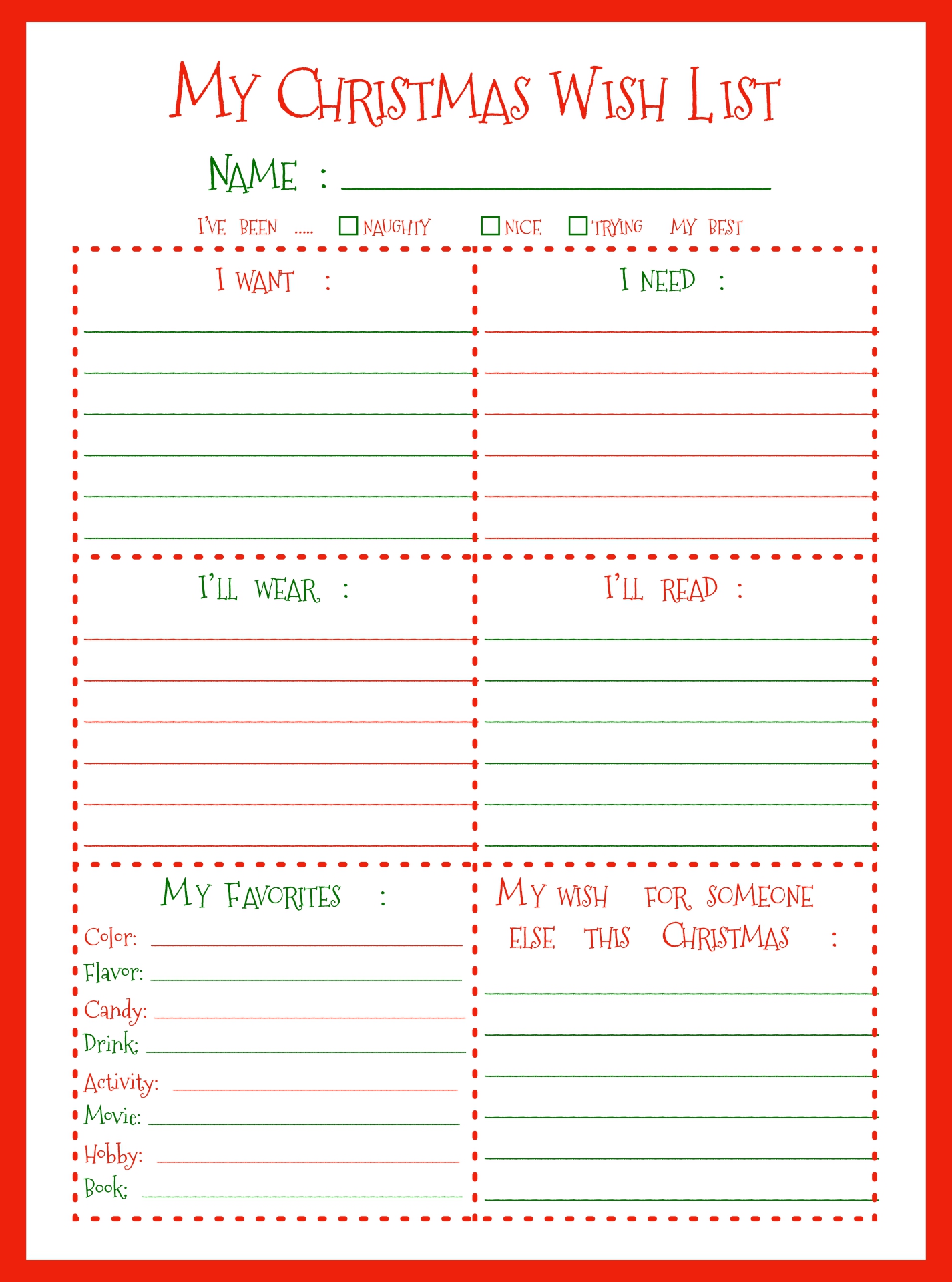 Christmas Wish List Template Printable 2023 Cool Ultimate The Best List ...
