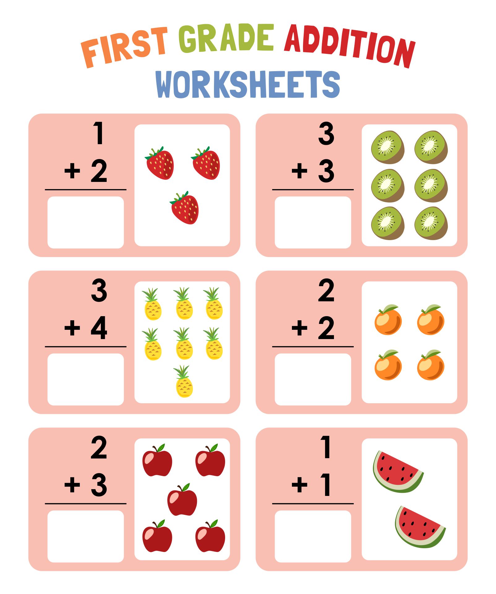 Printable First Grade Worksheets